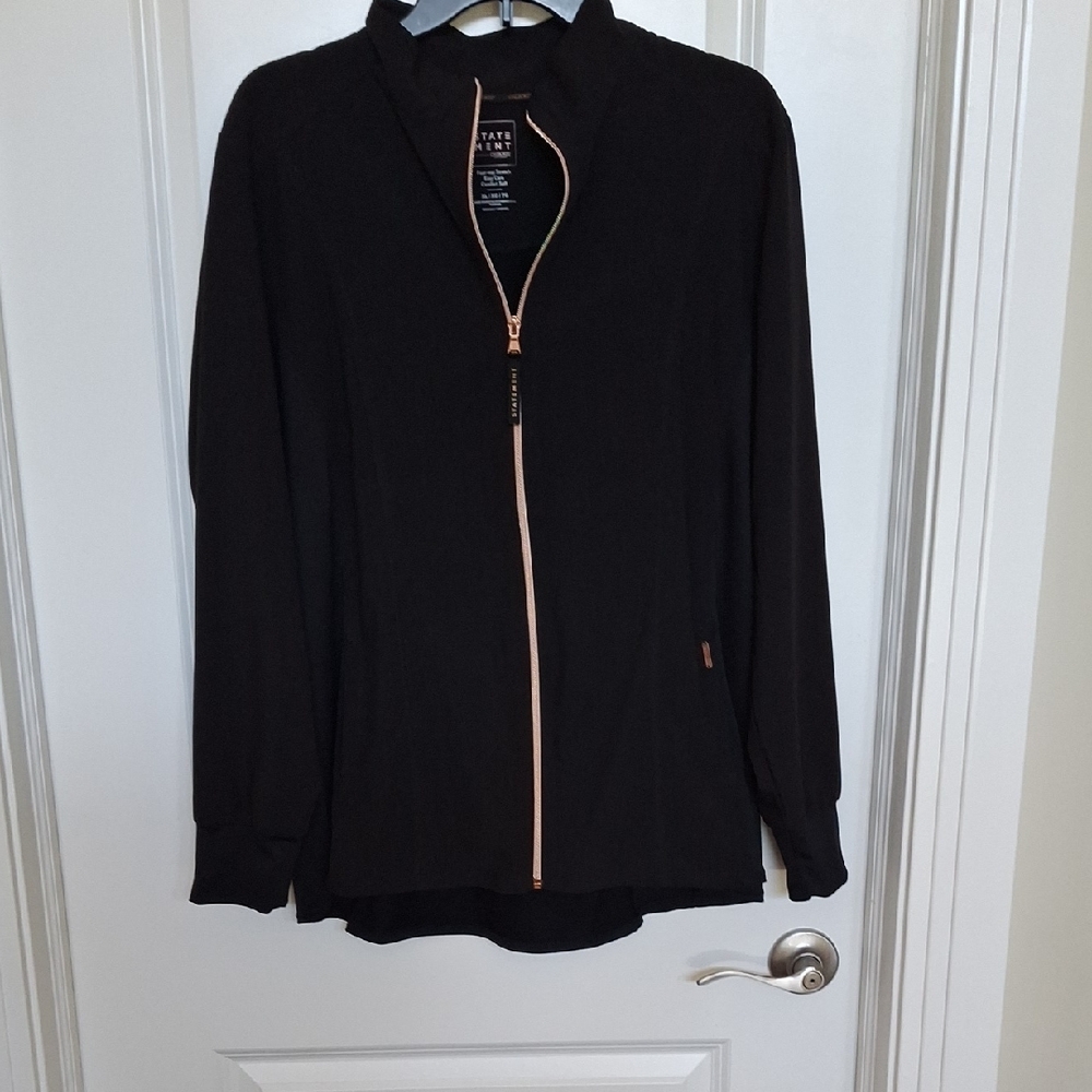 Cherokee Statement Jacket Scrubs Zip XL Black EUC
